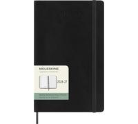 Moleskine Agenda semanal 2026 2027-18 meses con espacio para notas, tapa suave y cierre elástico, color negro, tamaño grande 13 x 21 cm