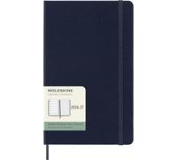 Moleskine Agenda Semanal 2026 2027 - Agenda de 18 meses con espacio para notas, tapa dura y cierre elástico, color azul zafiro, formato Large 13 x 21 cm