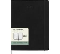 Moleskine Agenda Semanal 2027, Agenda de 12 Meses con Espacio para Notas, Tapa Blanda y Cierre Elástico, ormato XL 19x25 Cm, Color Negro