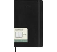 Moleskine Planificador semanal clásico de 12 meses en 2027, tapa blanda, grande (5" x 8,25"), negro, 144 páginas