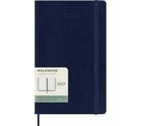 Moleskine Agenda Semanal 2027, Agenda de 12 Meses con Espacio para Notas, Tapa Blanda y Cierre Elástico, Formato L 13x21 cm, Color Azul Zafiro