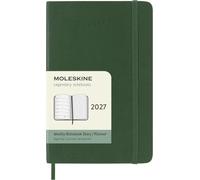 Moleskine Planificador semanal clásico de 12 meses 2027, tapa blanda, bolsillo (3,5 x 5,5 pulgadas), verde Myrtle, 144 páginas