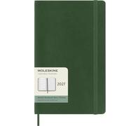 Moleskine Planificador semanal clásico de 12 meses en 2027, tapa blanda, grande (5" x 8,25"), verde Myrtle, 144 páginas
