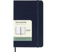 Moleskine Planificador semanal clásico de 12 meses 2027, tapa dura, bolsillo (3,5 x 5,5 pulgadas), azul zafiro, 144 páginas