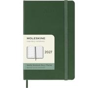 Moleskine Planificador semanal clásico de 12 meses 2027, tapa dura, bolsillo (3,5 x 5,5 pulgadas), verde Myrtle, 144 páginas