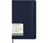 Moleskine Agenda Semanal 2026, 12 meses con espacio para notas, tapa dura y cierre elástico Azul