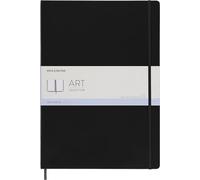 Moleskine Bloc de dibujo Art Sketchbook, tapa dura, cierre elástico, papel para acuarela, A3, 96 pág, negro