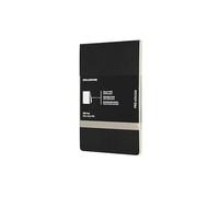 Moleskine – Bloc de notas – tamaño DIN A6 / Grande/A5, a rayas, cubierta de cartón – Negro