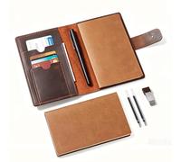 Moleskine Cahier - Funda de piel auténtica para notas de campo, hecha a mano, estilo vintage, para cuaderno de bolsillo de 8.9 x 14.0 cm, diario de cuero recargable con soporte para bolígrafo +