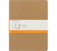 Moleskine Cuadernos Cahier Journal, Set de 3, Tapa cartón y cosido de algodón visible, Marrón Kraft
