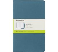 Moleskine Cuaderno Cahier, set 3, 80 págs lisas, tapa cartón con costura visible, azul Brisk