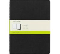 Moleskine – Cuadernos Cahier, set de 3 – Páginas blancas, tapa cartón 19 x 25 cm, negro, 120 pág.