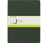 Moleskine Cahier Journal – Set de 3 cuadernos, tapa cartón cosida, páginas blancas, Verde Mirto