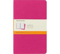 Moleskine - Cuadernos Cahier set de 3 rayados, tapa cartón con costura en algodón, rosa 13x21 cm