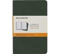 Moleskine – Set 3 Cuadernos Cahier – Rayados, 124 pág, Pocket 9x14 cm, Verde Mirto