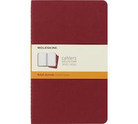 Moleskine Cuadernos Cahier Journal – Set de 3, rayados, tapa cartón, rojo, 80 págs, 13×21 cm