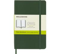 Moleskine Cuaderno Classic Pocket – Tapa blanda, cierre elástico, 9 x 14 cm, Verde Mirto, 192 pág