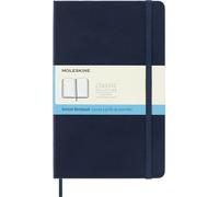 Moleskine Classic Notebook, Cuaderno con Páginas Punteadas, Tapa Dura y Cierre Elástico, Large 13 x 21 cm, Azul Zafiro, 240 Páginas