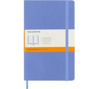Moleskine Cuaderno Classic rayado, tapa blanda, cierre elástico 13x21 cm Azul hortensia, 240 págs