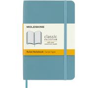 Moleskine Classic Notebook, Cuaderno Rayado, Tapa Blanda y Cierre Elástico, Tamaño Pocket 9 x 14 cm, Color Azul Claro, 192 páginas