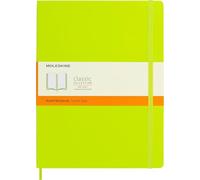 Moleskine Classic Notebook, Cuaderno Rayado, Tapa Blanda y Cierre Elástico, Tamaño XL 19 x 25 cm, Color Verde Limón, 192 páginas