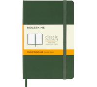 Moleskine Classic Notebook, Cuaderno Rayado, Tapa Dura y Cierre Elástico, Tamaño Pocket 9 x 14 cm, Color Verde Mirto, 192 páginas