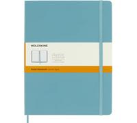 Moleskine Cuaderno Clásico XL 19 x 25 cm, Tapa dura, rayado, cierre elástico, 192 págs, azul claro