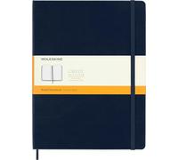 Moleskine Cuaderno clásico rayado tapa dura cierre elástico XL 19 x 25 cm Azul zafiro 192 páginas