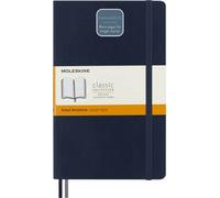 Moleskine Classic Notebook Expanded, Cuaderno Rayado, Tapa Blanda y Cierre Elástico, Large 13 x 21 cm, Azul Zafiro, 400 Páginas
