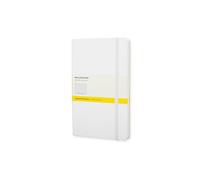 Moleskine - Cuaderno Clásico con Hojas Cuadriculadas, Tapa Dura y Cierre Elástico, Color Blanco, Tamaño Pequeño 9 x 14 cm, 192 Hojas