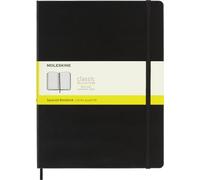 Moleskine - Cuaderno Clásico - cuadriculado, tapa dura, cierre elástico - Negro 19x25 cm, 192 hojas