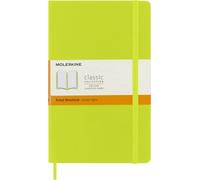 Moleskine Cuaderno Clásico 13x21 cm - Tapa blanda, rayado, cierre elástico, 240 pág., Verde limón