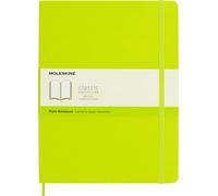 Moleskine - Cuaderno Clásico con Hojas en Blanco, Tapa Blanda y Cierre con Goma Elástica, Tamaño XL 19 x 25 cm, Color Verde Limón, 192 páginas