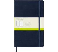 Moleskine Cuaderno clásico — Tapa dura, hojas lisas, cierre elástico — Azul zafiro, 13x21 cm