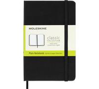 Moleskine Cuaderno Clásico – Tapa dura, hojas lisas, cierre elástico – Negro 9 x 14 cm, 192 hojas