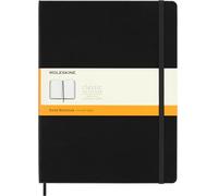 Moleskine – Cuaderno clásico extra grande 19x25 cm, 192 hojas, rayado, tapa dura, negro