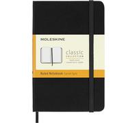 Moleskine Cuaderno Clásico – Hojas rayadas, Tapa dura, Cierre elástico, Negro 9 x 14 cm, 192 hojas