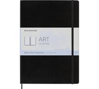 Moleskine Cuaderno de Acuarela Clásico A4, Tapa dura y cierre elástico, 60 págs, Negro