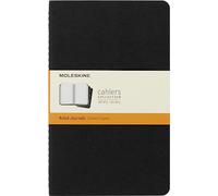 Moleskine Cuadernos Cahier L Rayados Cubierta negra Costura visible 13 x 21 cm 80 págs Set de 3