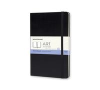 Moleskine Cuaderno de dibujo Mediano, Tapa dura, 88 pág., negro, papel apto para lápices y pasteles