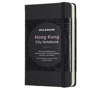 Moleskine - Cuaderno de Hong Kong con Hojas Lisas y Rayadas, Libreta con Tapa Dura, Cierre Elástico y Planos de la Ciudad, Color Negro, Tamaño 9 x 14 cm, 220 Páginas