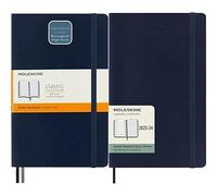 Moleskine Cuaderno de Notas Classic Expanded Weekly Planner 2023-2024, Cuaderno con líneas y Cubierta Blanda Azul 13x21cm, Agenda 18 Meses con Cubierta Blanda Azul 13x21cm