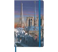 Moleskine I Am Paris Cuaderno de Rayas, Tapa Dura de Tela y Cierre Elástico, Tema París