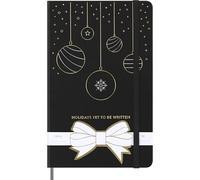 Moleskine Cuaderno Edición Limitada Navidad Large Rayado Tapa Dura Cierre Elástico Negro 13 x 21 cm