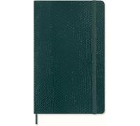 Moleskine Cuaderno Precious & Ethical, con Caja de Regalo, Tapa Blanda Vegana Efecto Pitón, Cierre Elástico, Verde, Large 13x21 cm