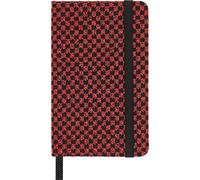 Moleskine Cuaderno Shine, Tapas con tela Made in Italy de Mantero, con Páginas Blancas y Cierre Elástico, Formato XS 13,6x8,8 cm, Color Rojo