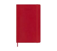 Moleskine DSF218WN3Y26 Agenda Semanal 18 Meses L (13 x 21 cm) 2025-2026 Tapa Blanda Rojo