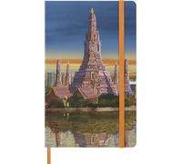 Moleskine I Am Bangkok Cuaderno de Rayas Tapa Dura de Tela y Cierre Elástico, Diseño Bangkok