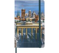Moleskine I Am Berlin Cuaderno de Rayas, Tapa Dura de Tela y Cierre Elástico, Tema Berlín