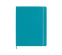 Moleskine Classic Notebook, Cuaderno Rayado, Tapa Blanda y Cierre Elástico, Tamaño XL 19 x 25 cm, Color Azul Claro, 192 páginas